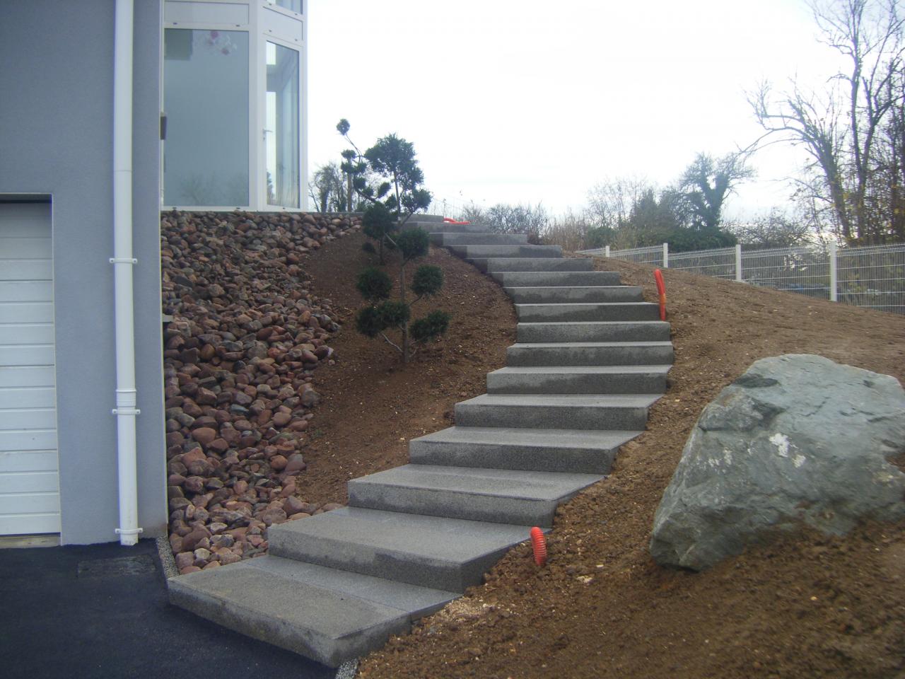 Création d'escalier en béton à La Guiche